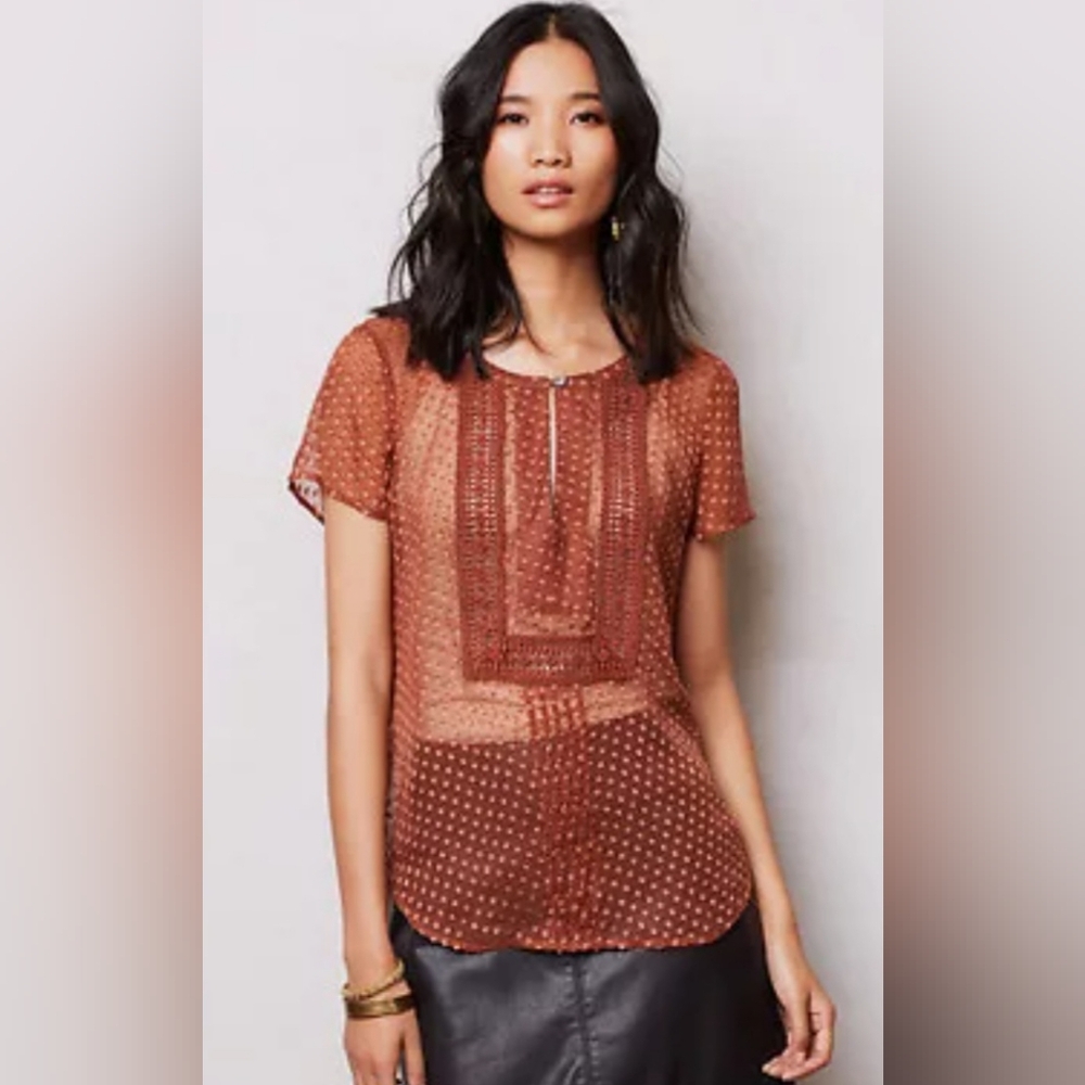 Anthropology sheer blouse